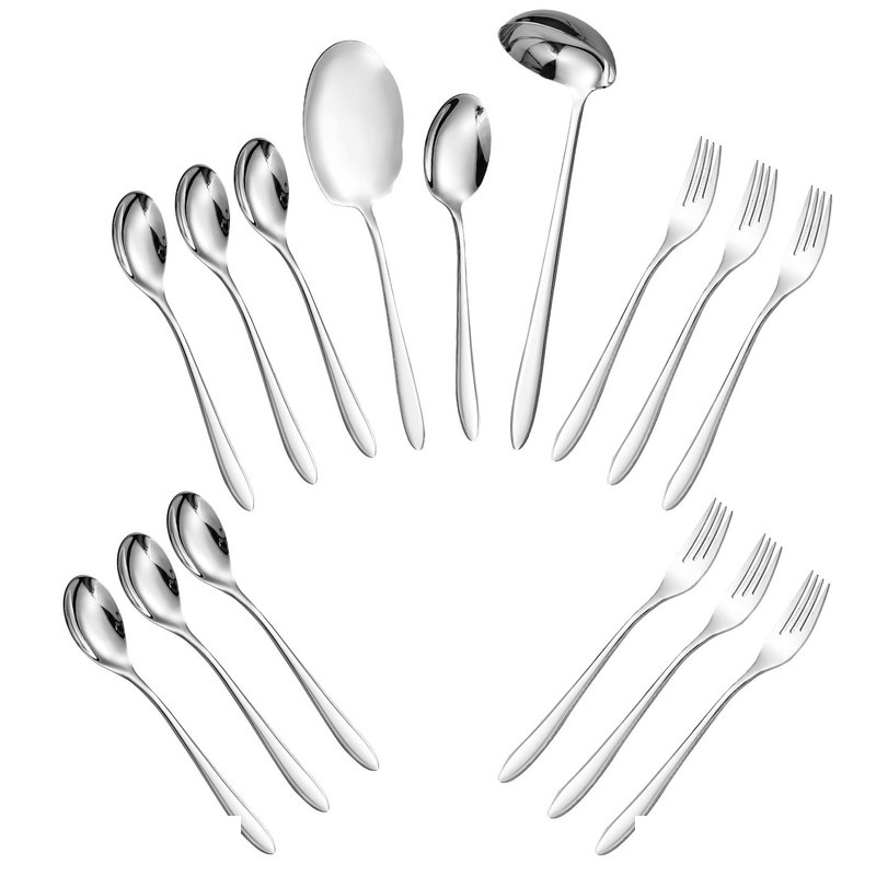 سرویس قاشق و چنگال 15 پارچه جی فی نی مدل 05