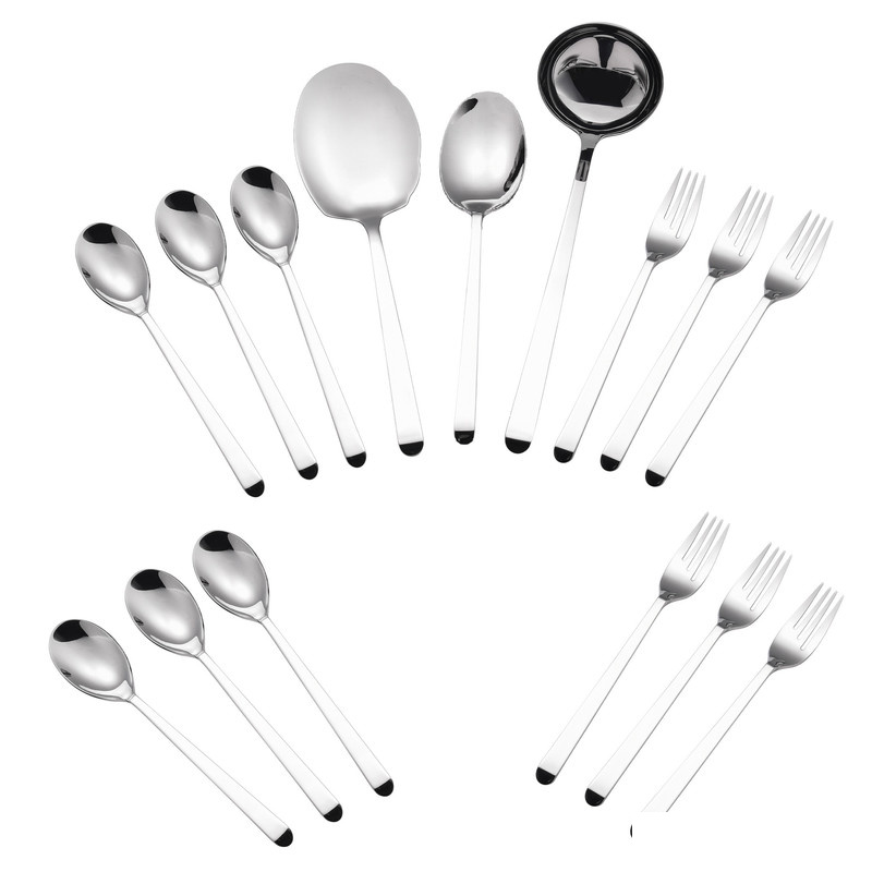 سرویس قاشق و چنگال 15 پارچه جی فی نی مدل 01 plus