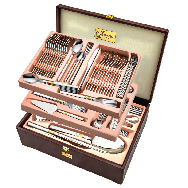 سرویس قاشق و چنگال 142 پارچه جی فی نی مدل 042