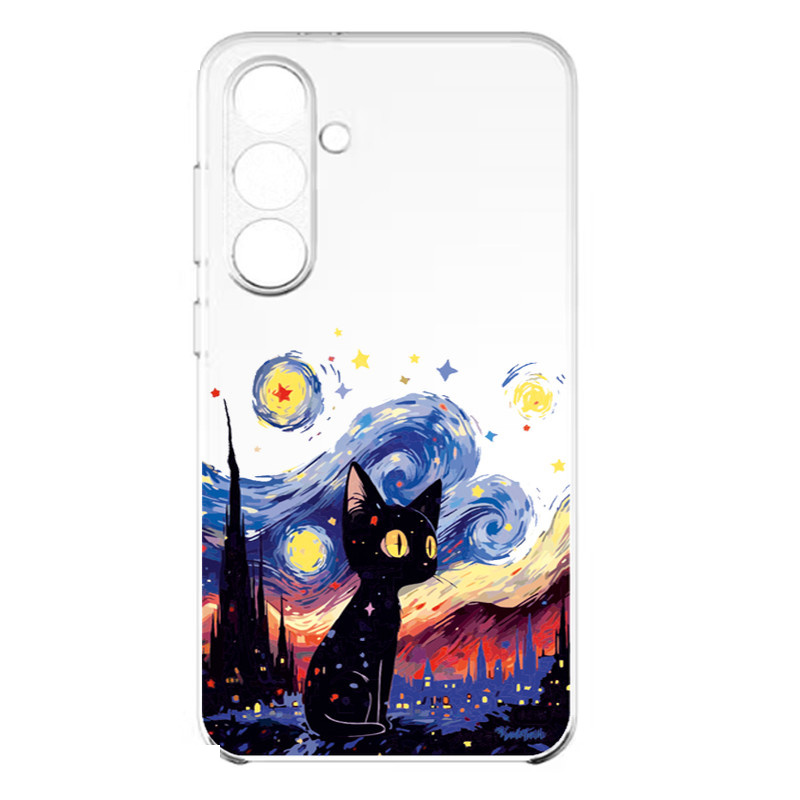 کاور گوشی طرح Black Cat مناسب برای گوشی موبایل سامسونگ Galaxy A36