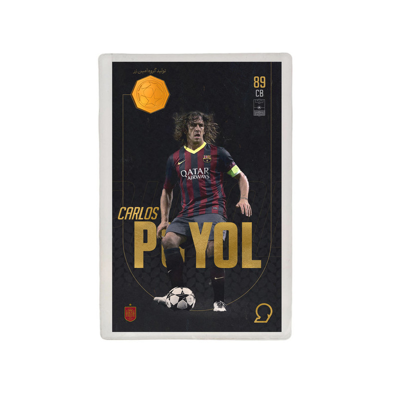 طلا گرمی 18 عیار مدوپد مدل Carlos Puyol طرح فوتبالی 2025 کد SO10019