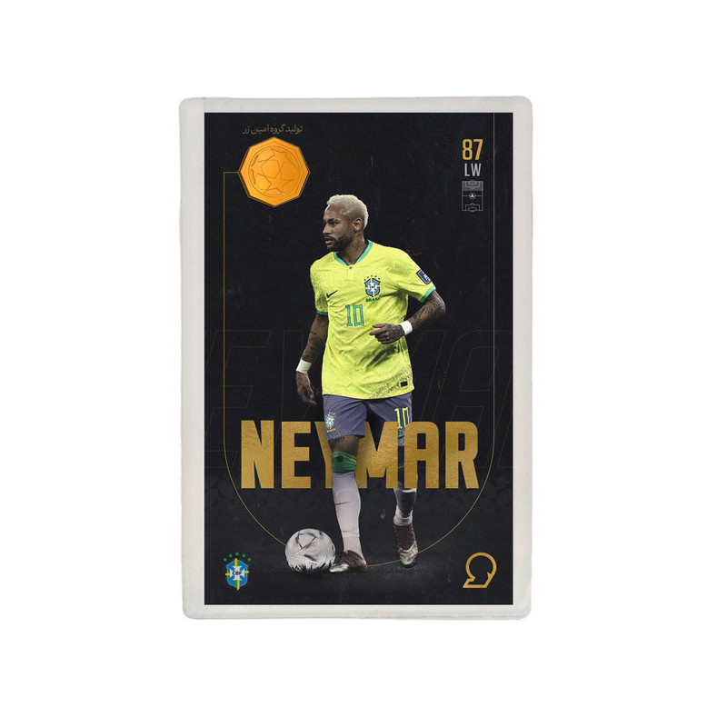 طلا گرمی 18 عیار مدوپد مدل NEYMAR طرح فوتبالی 2025 کد SO10085
