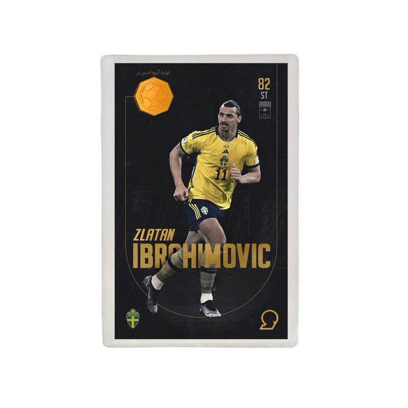 طلا گرمی 18 عیار مدوپد مدل Zlatan Ibrahimovic طرح فوتبالی 2025 کد SO10127