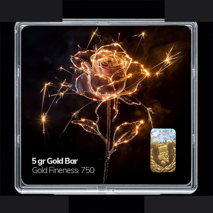 شمش طلا 18 عیار مدوپد مدل گل کد SG11784