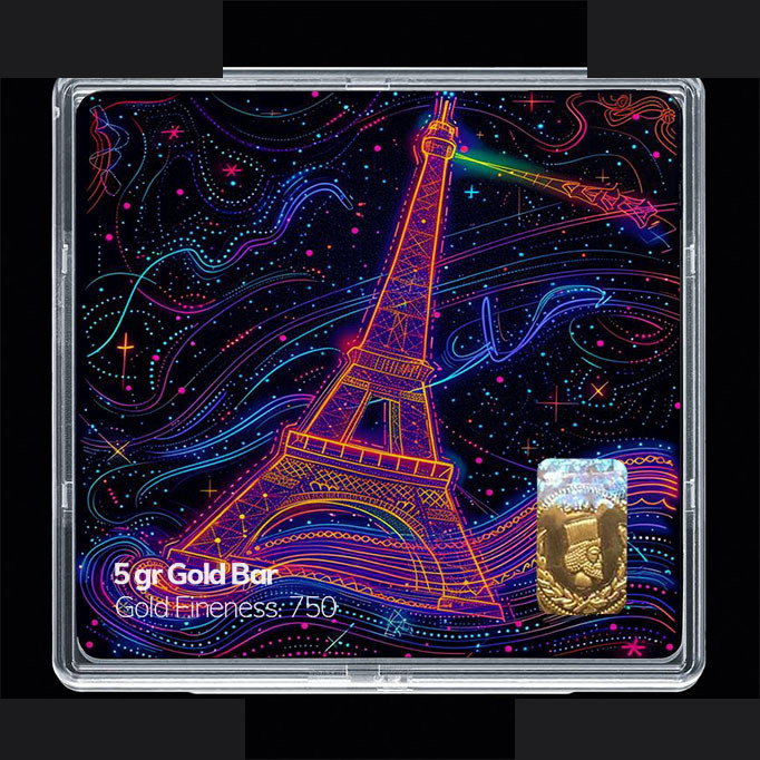 شمش طلا 18 عیار مدوپد مدل ایفل کد SG11780