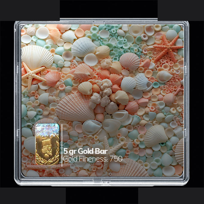 شمش طلا 18 عیار مدوپد مدل صدف کد SG10270 شمش طلا 18 عیار مدوپد مدل صدف کد SG10270