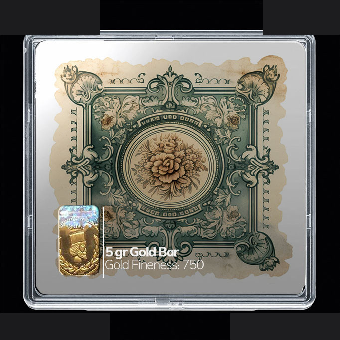 شمش طلا 18 عیار مدوپد مدل تمبر کد SG10193