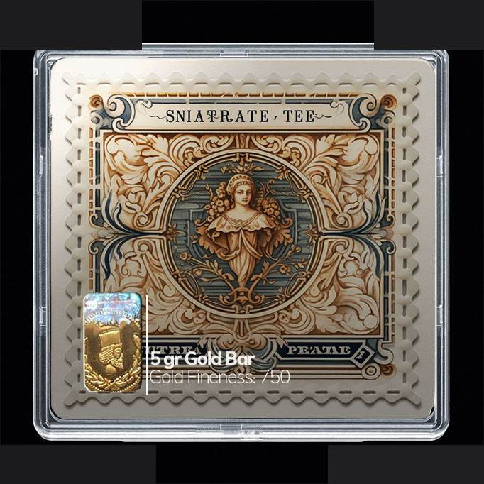 شمش طلا 18 عیار مدوپد مدل تمبر کد SG10190