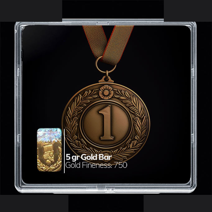 شمش طلا 18 عیار مدوپد مدل عدد 1 کد SG10188