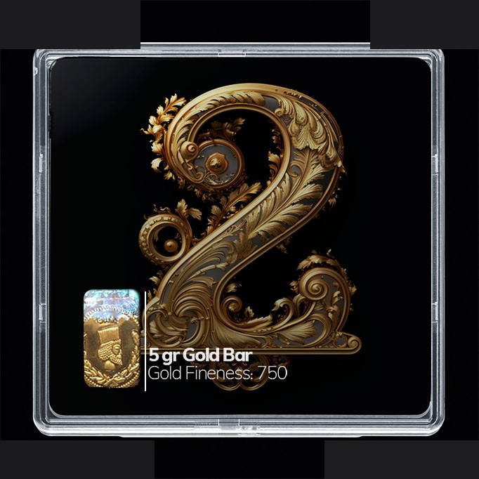 شمش طلا 18 عیار مدوپد مدل عدد 2  کد SG10176