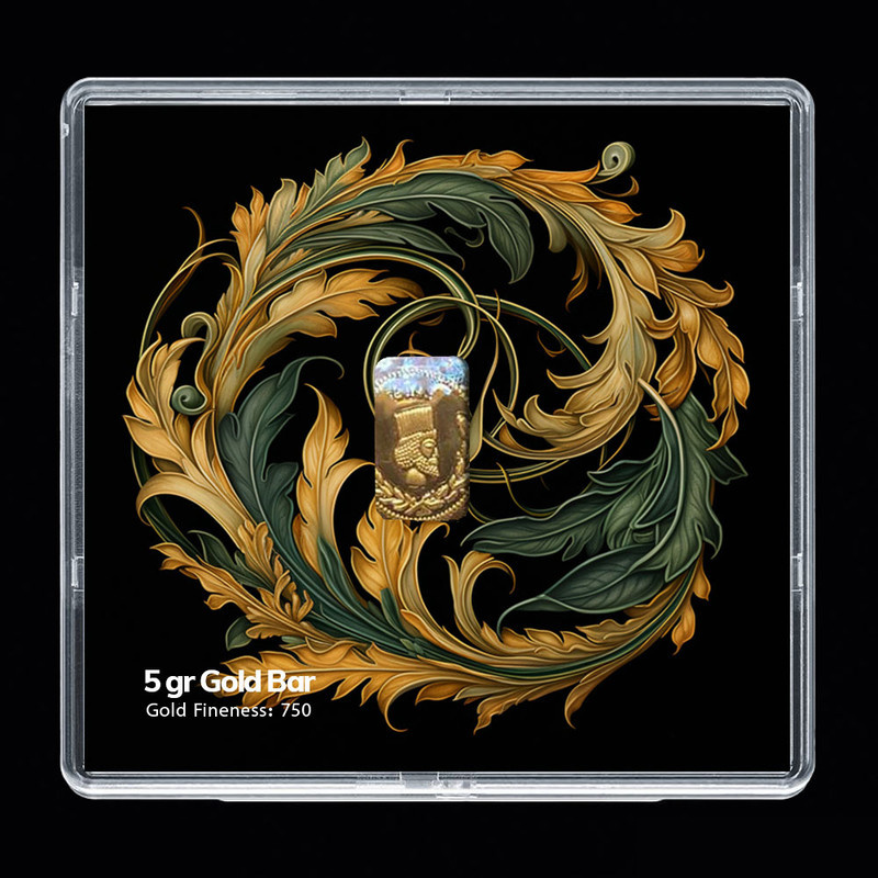 شمش طلا 18 عیار مدوپد مدل مینیاتور کد SG-10209