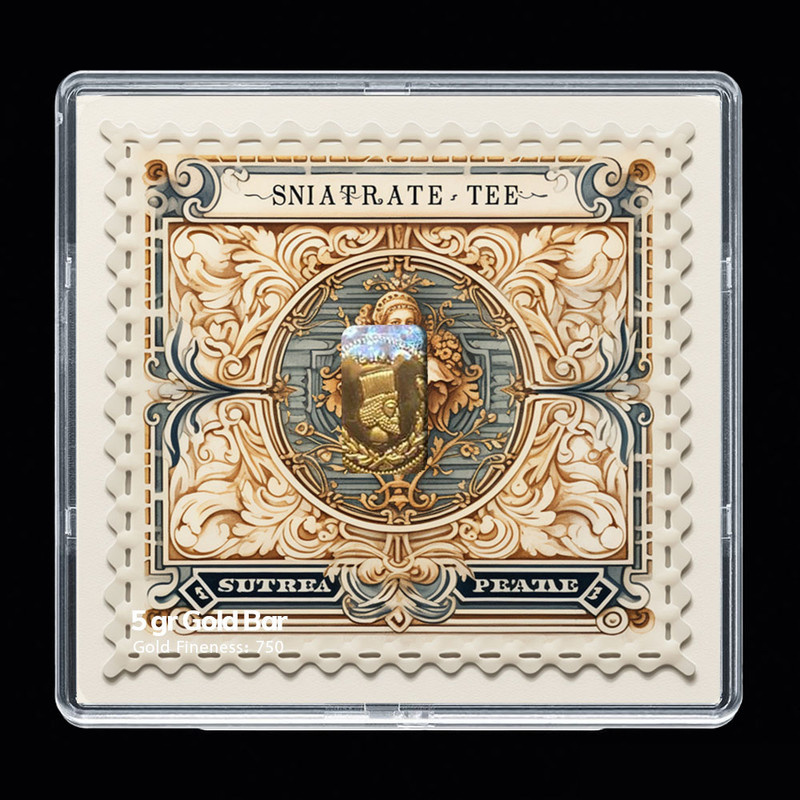 شمش طلا 18 عیار مدوپد مدل تمبر کد SG-10190