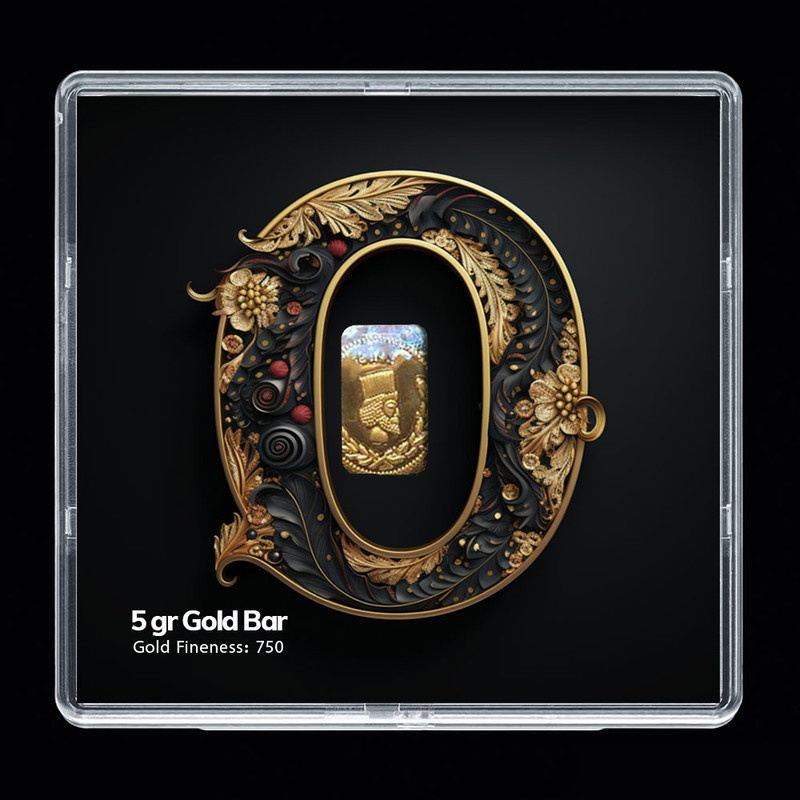 شمش طلا 18 عیار مدوپد مدل عدد 0  کد SG-10159