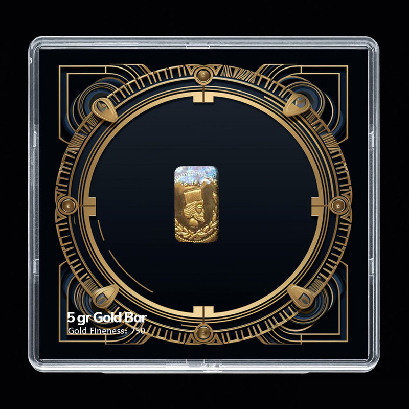 شمش طلا 18 عیار مدوپد مدل آینه کد SG-10154