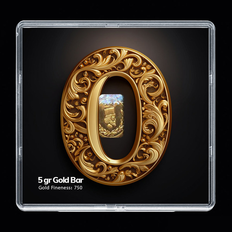 شمش طلا 18 عیار مدوپد مدل عدد 0  کد SG-10158