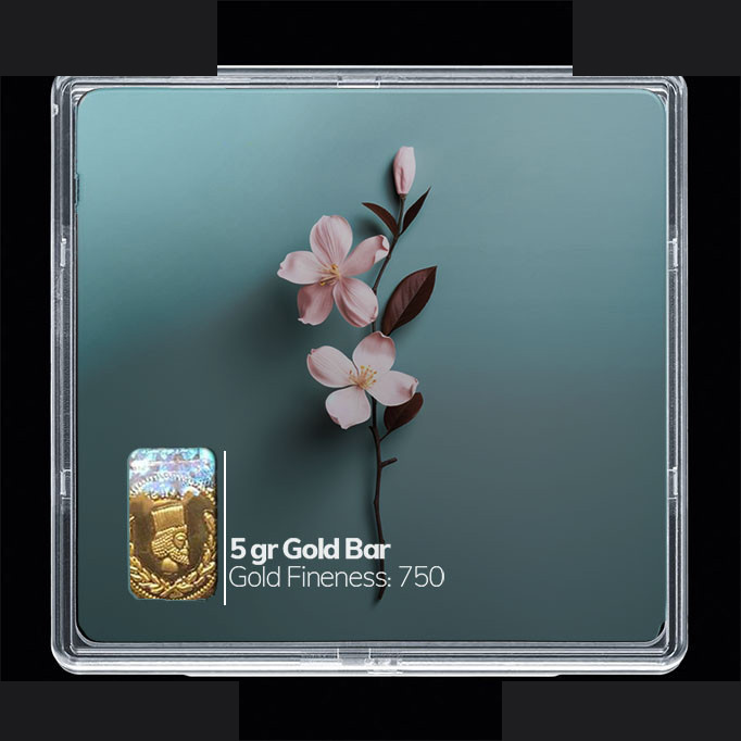 شمش طلا 18 عیار مدوپد مدل گل کد SG10513