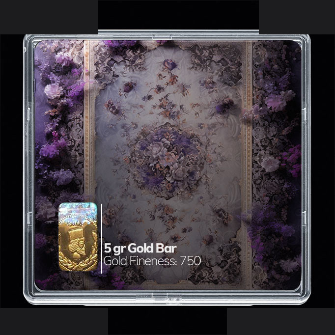 شمش طلا 18 عیار مدوپد مدل گل کد SG10613