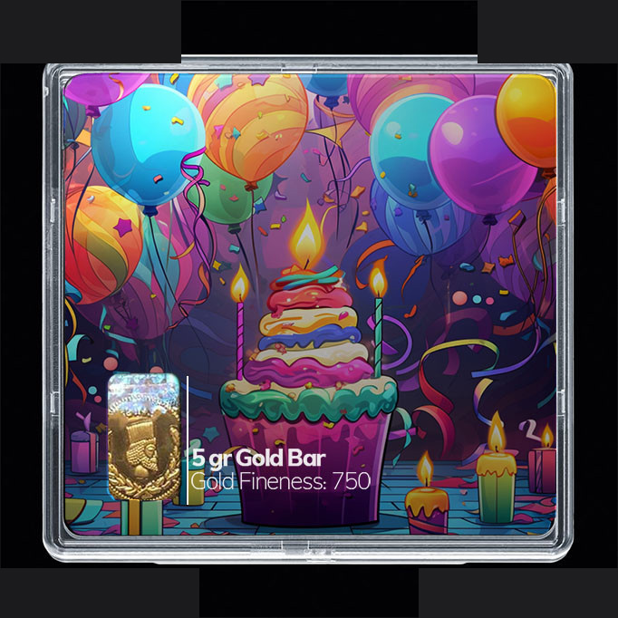 شمش طلا 18 عیار مدوپد مدل کیک تولد کد SG10636 شمش طلا 18 عیار مدوپد مدل کیک تولد کد SG10636