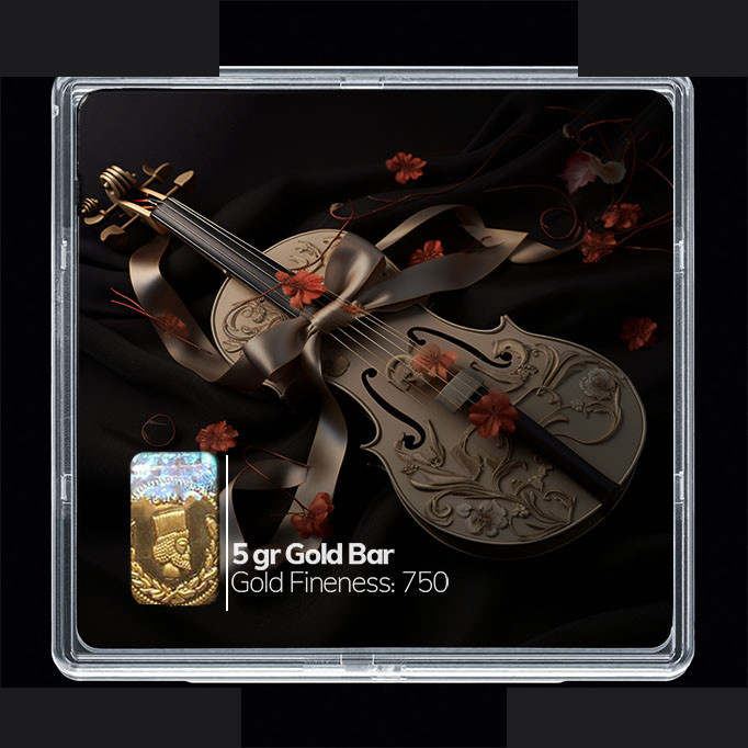 شمش طلا 18 عیار مدوپد مدل ویولن کد SG10658