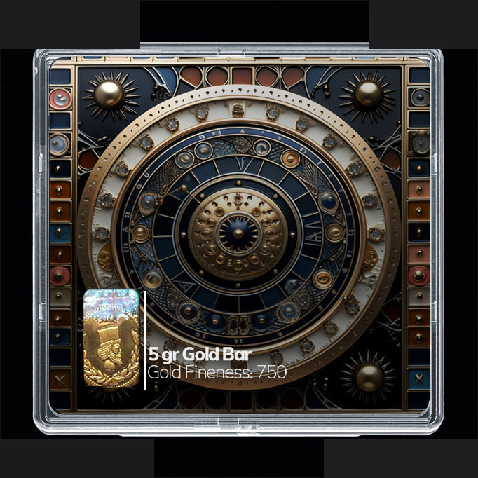 شمش طلا 18 عیار مدوپد مدل کاشی  کد SG10689