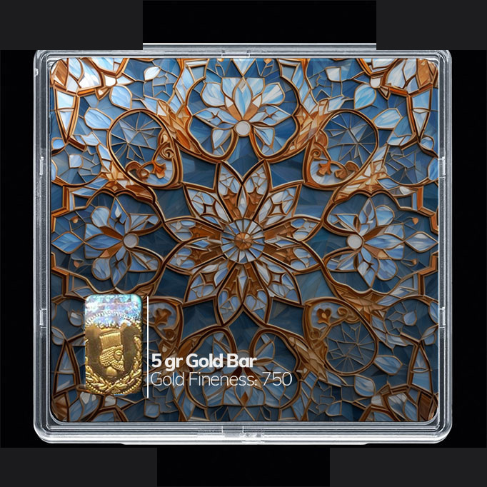 شمش طلا 18 عیار مدوپد مدل گل کد SG10696