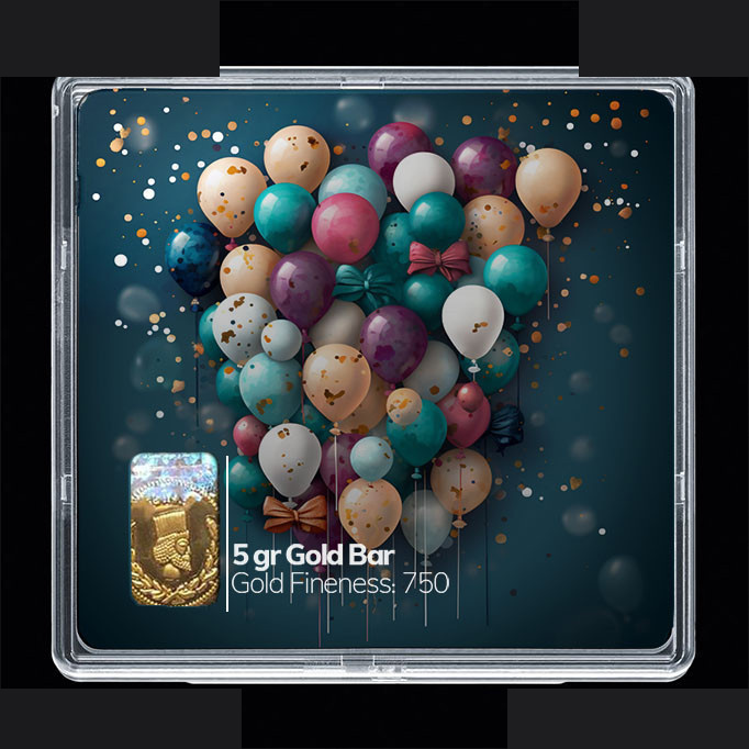 شمش طلا 18 عیار مدوپد مدل بادکنک کد SG10735