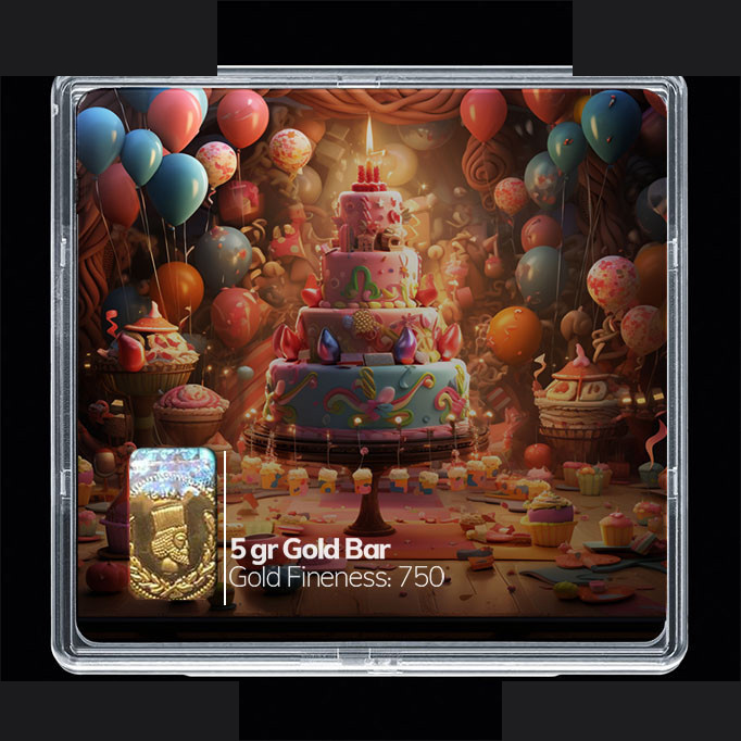 شمش طلا 18 عیار مدوپد مدل کیک کد SG10792