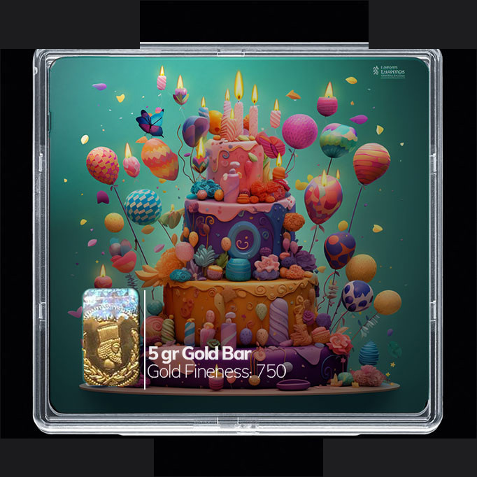 شمش طلا 18 عیار مدوپد مدل کیک  کد SG10831