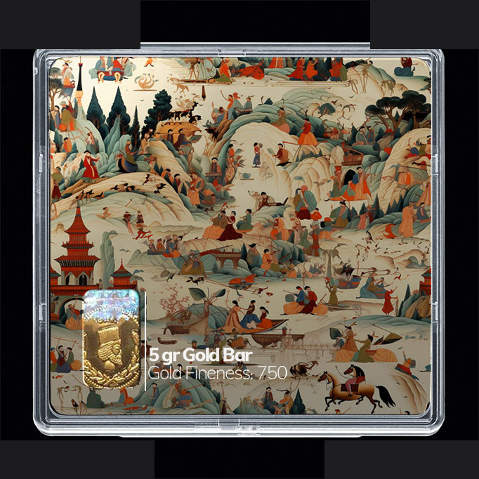 شمش طلا 18 عیار مدوپد مدل مینیاتوری کد SG10840