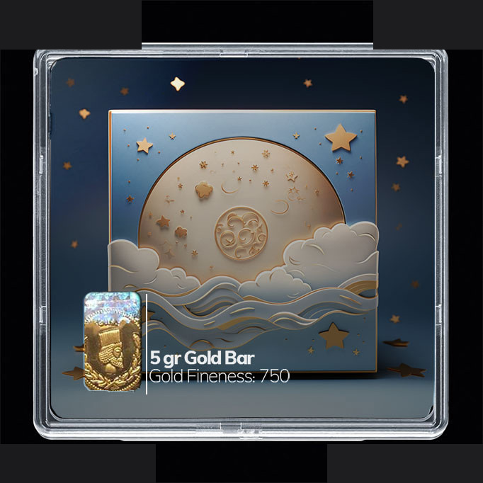 شمش طلا 18 عیار مدوپد مدل ستاره کد SG10890