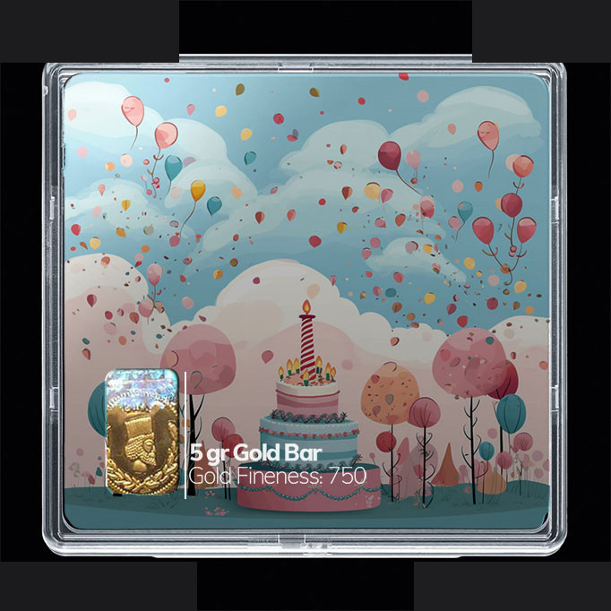 شمش طلا 18 عیار مدوپد مدل کیک کد SG10893