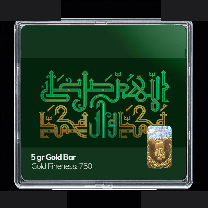 شمش طلا 18 عیار مدوپد مدل مذهبی کد SG11148