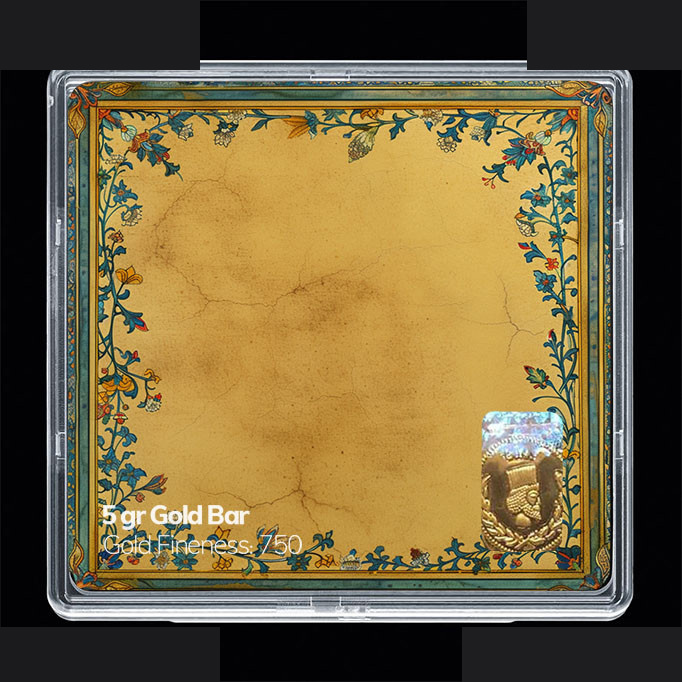 شمش طلا 18 عیار مدوپد مدل نوروز و سال نو کد SG11610