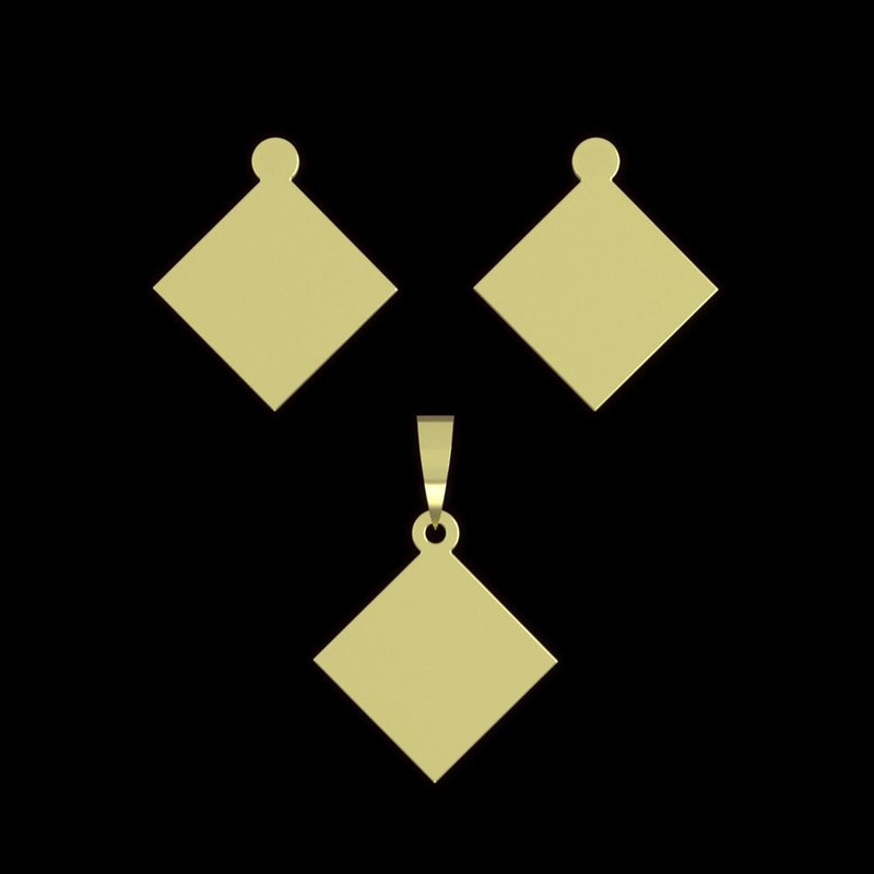 نیم ست طلا 18 عیار زنانه مدوپد مدل اسلیمی کد NA10336