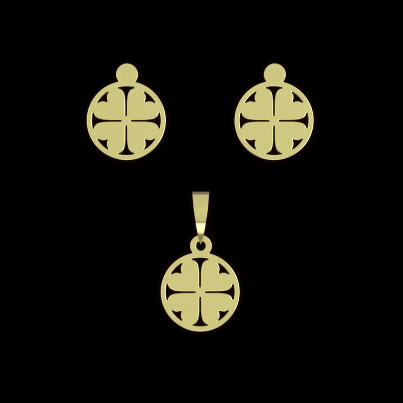 نیم ست طلا 18 عیار زنانه مدوپد مدل قلب کد NA12453 نیم ست طلا 18 عیار زنانه مدوپد مدل قلب کد NA12453