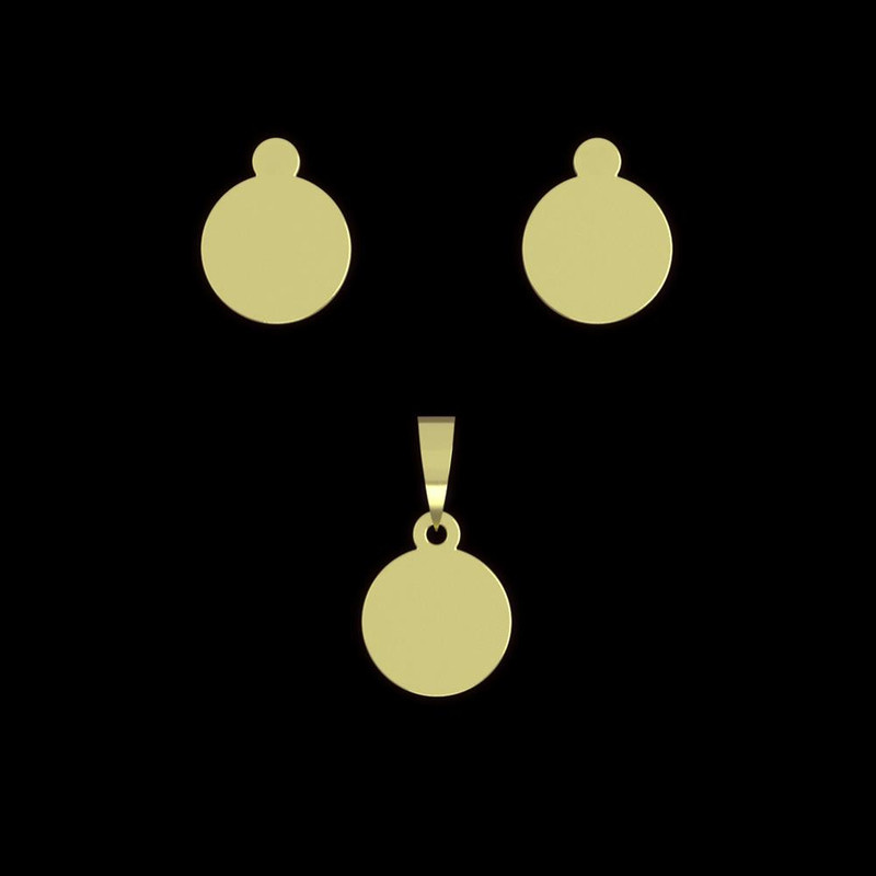 نیم ست طلا 18 عیار زنانه مدوپد مدل دایره کد NA13199 نیم ست طلا 18 عیار زنانه مدوپد مدل دایره کد NA13199