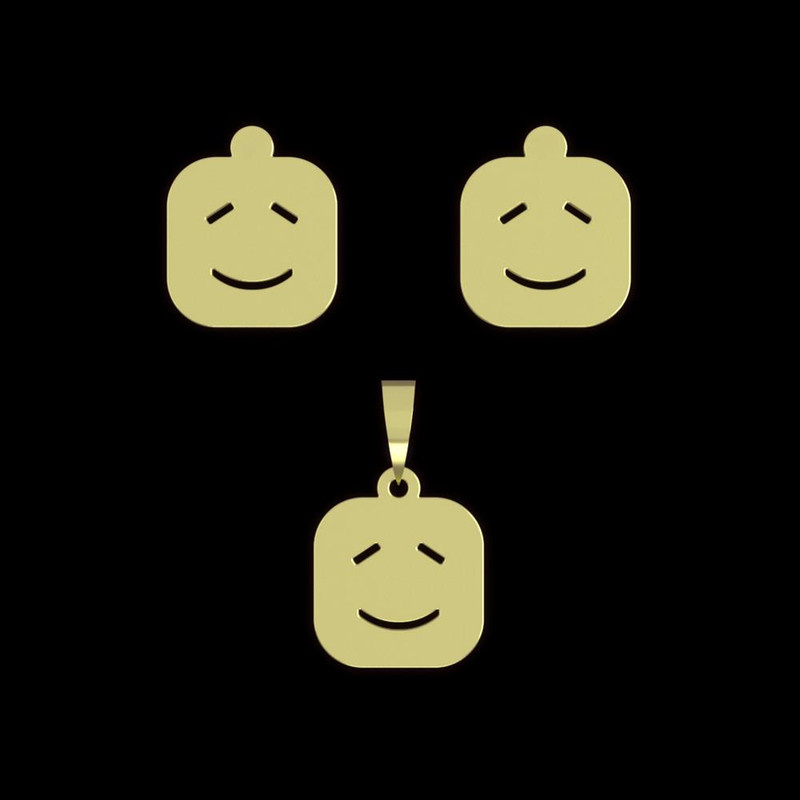 نیم ست طلا 18 عیار زنانه مدوپد مدل ایموجی کد NA13530