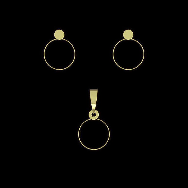 نیم ست طلا 18 عیار زنانه مدوپد مدل دایره کد NA14630 نیم ست طلا 18 عیار زنانه مدوپد مدل دایره کد NA14630