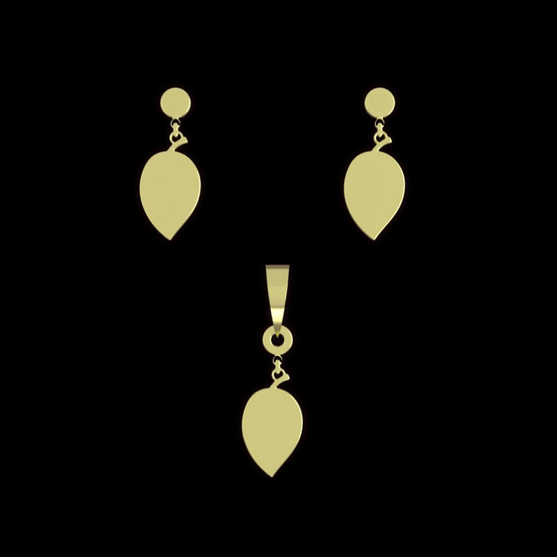 نیم ست طلا 18 عیار زنانه مدوپد مدل اشک کد NA14688