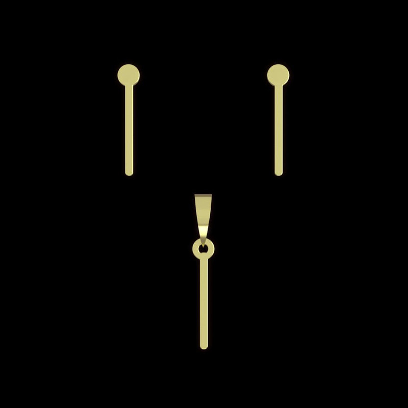 نیم ست طلا 18 عیار زنانه مدوپد مدل مستطیل کد NA14920