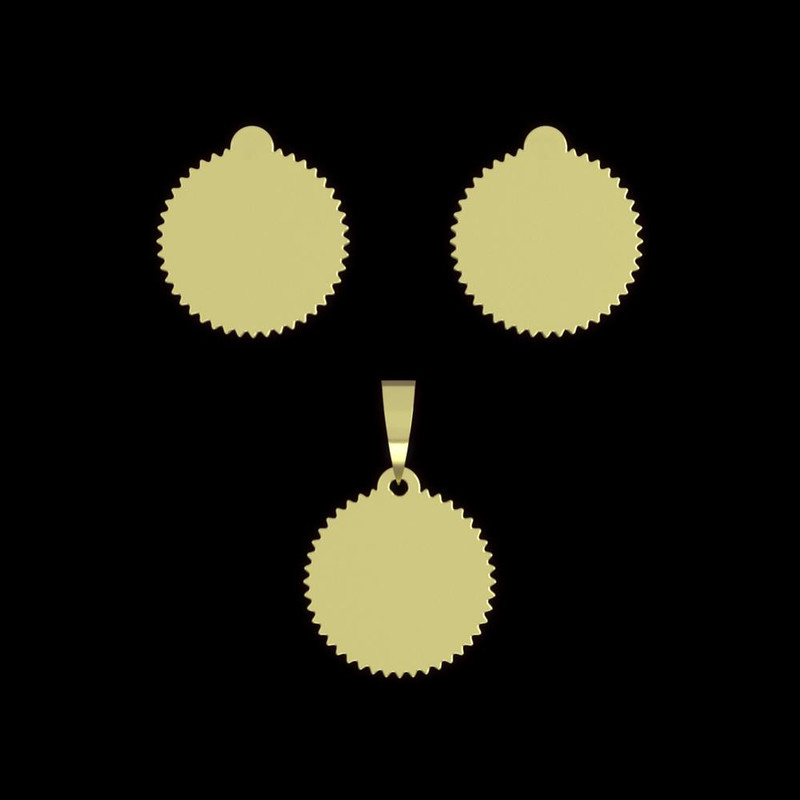 نیم ست طلا 18 عیار زنانه مدوپد مدل ستاره کد NA15611