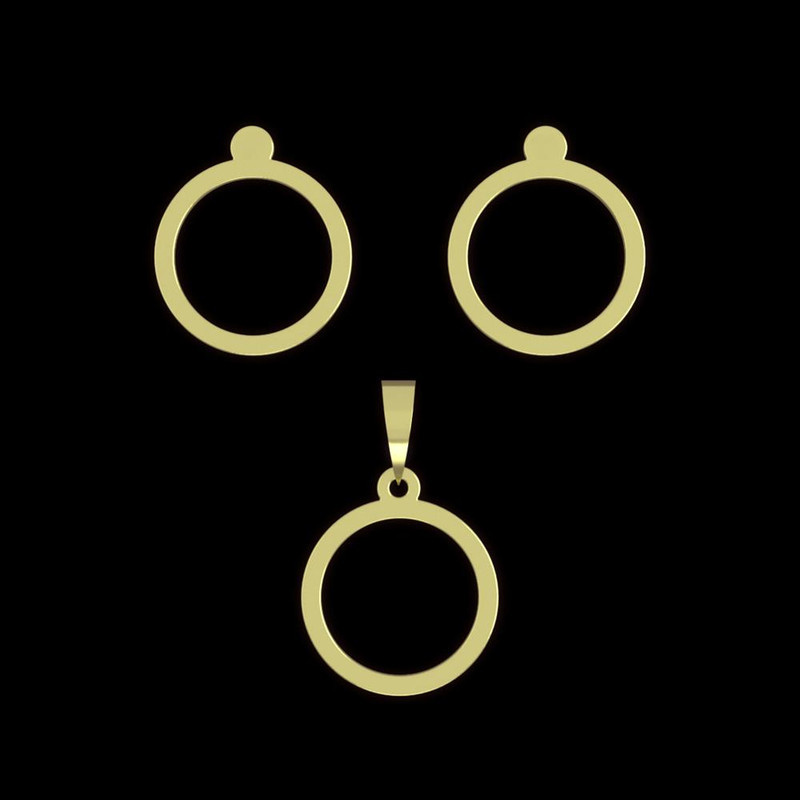 نیم ست طلا 18 عیار زنانه مدوپد مدل دایره کد NA16260 نیم ست طلا 18 عیار زنانه مدوپد مدل دایره کد NA16260