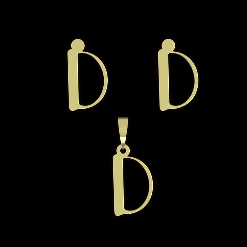 نیم ست طلا 18 عیار زنانه مدوپد مدل حرف D کد NA16784 نیم ست طلا 18 عیار زنانه مدوپد مدل حرف D کد NA16784