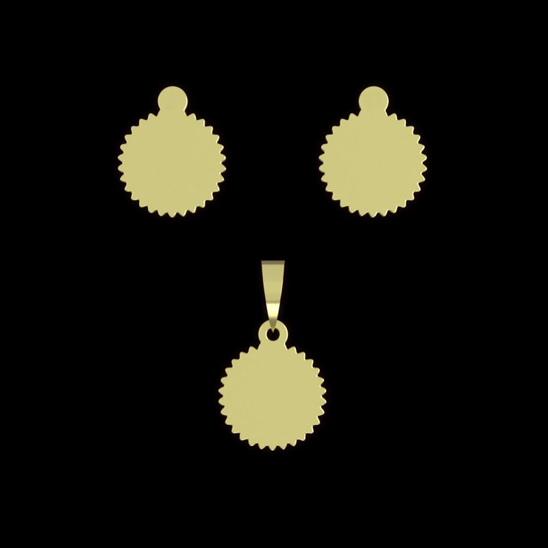 نیم ست طلا 18 عیار زنانه مدوپد مدل دایره کد NA10830