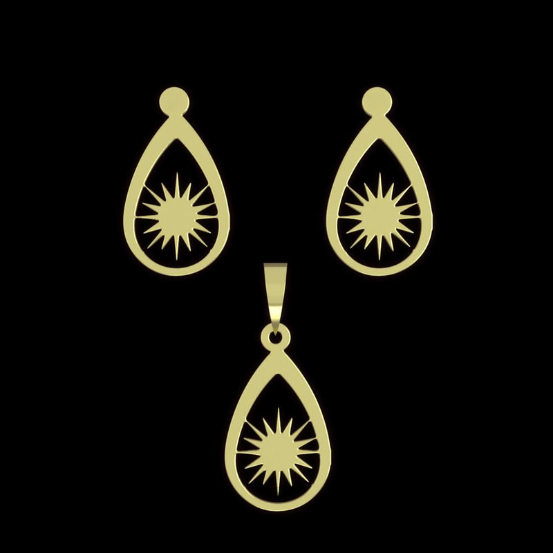 نیم ست طلا 18 عیار زنانه مدوپد مدل اشک کد NA11104 نیم ست طلا 18 عیار زنانه مدوپد مدل اشک کد NA11104