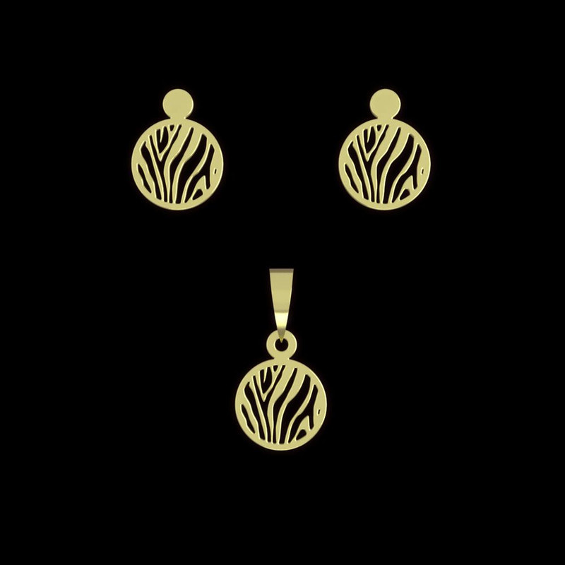 نیم ست طلا 18 عیار زنانه مدوپد مدل دایره کد NA11207 نیم ست طلا 18 عیار زنانه مدوپد مدل دایره کد NA11207