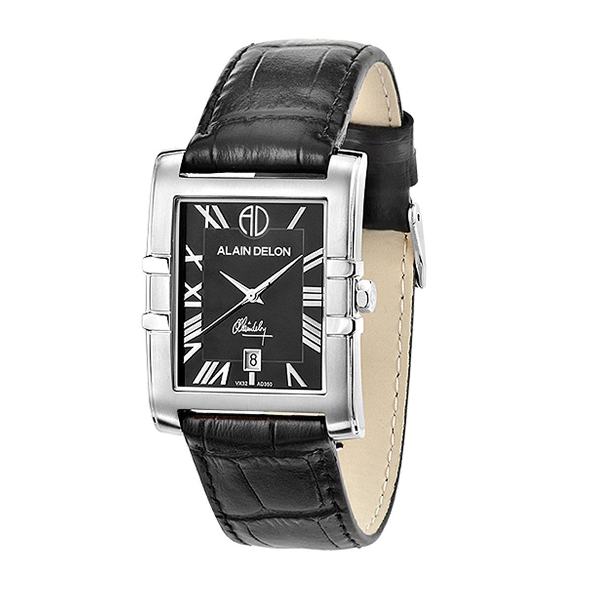 ساعت عقربه ای آلن دلون مردانه AD350-1339C-نقره‌ای