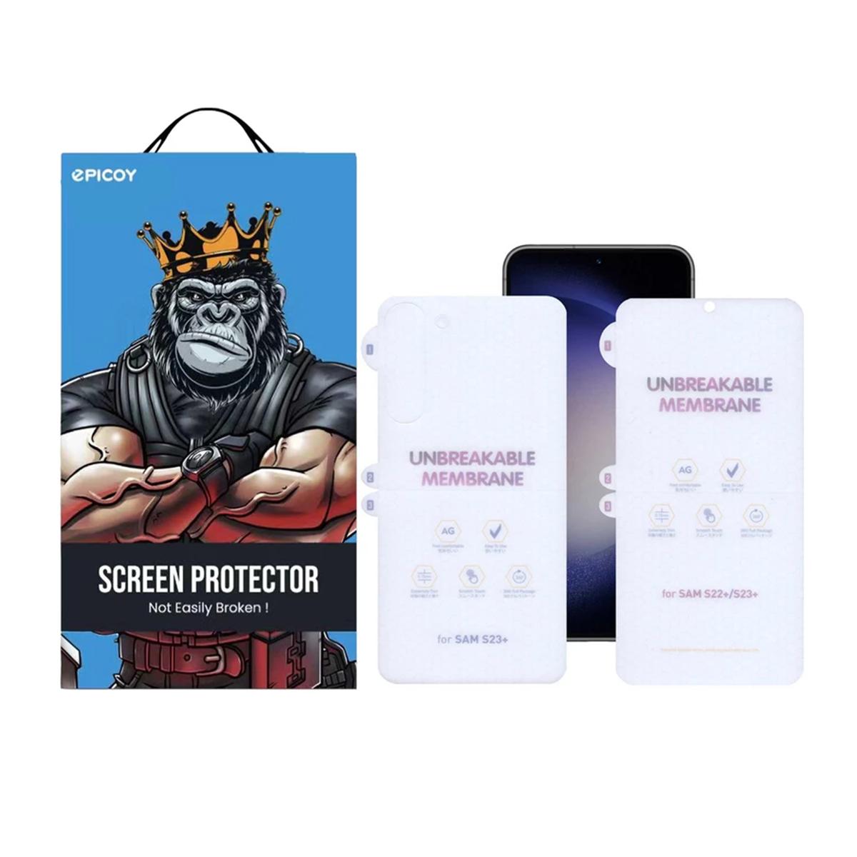 گلس گوشی سامسونگ Galaxy S23 Plus اپیکوی مدل Hydrogel-Matte-بی رنگ مات گلس گوشی سامسونگ Galaxy S23 Plus اپیکوی مدل Hydrogel-Matte-بی رنگ مات