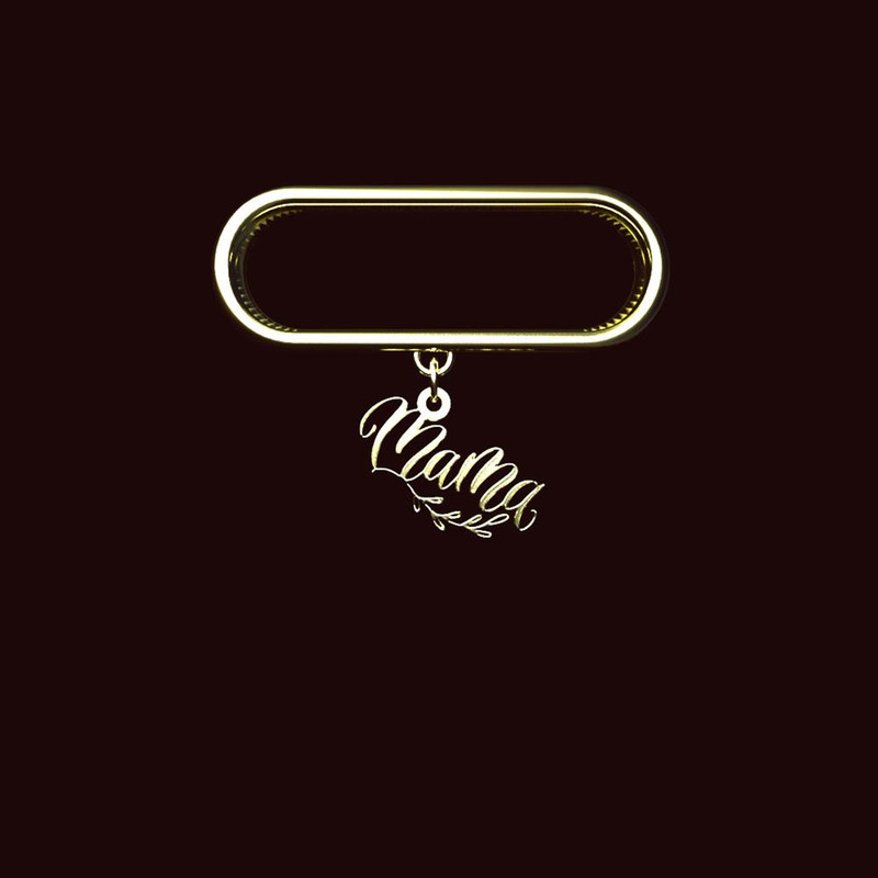 آویز ساعت طلا 18 عیار زنانه مدوپد مدل mama کد SM1-1023