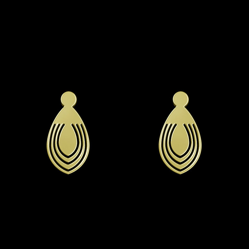 گوشواره طلا 18 عیار زنانه مدوپد مدل اشک کد GA1-10204